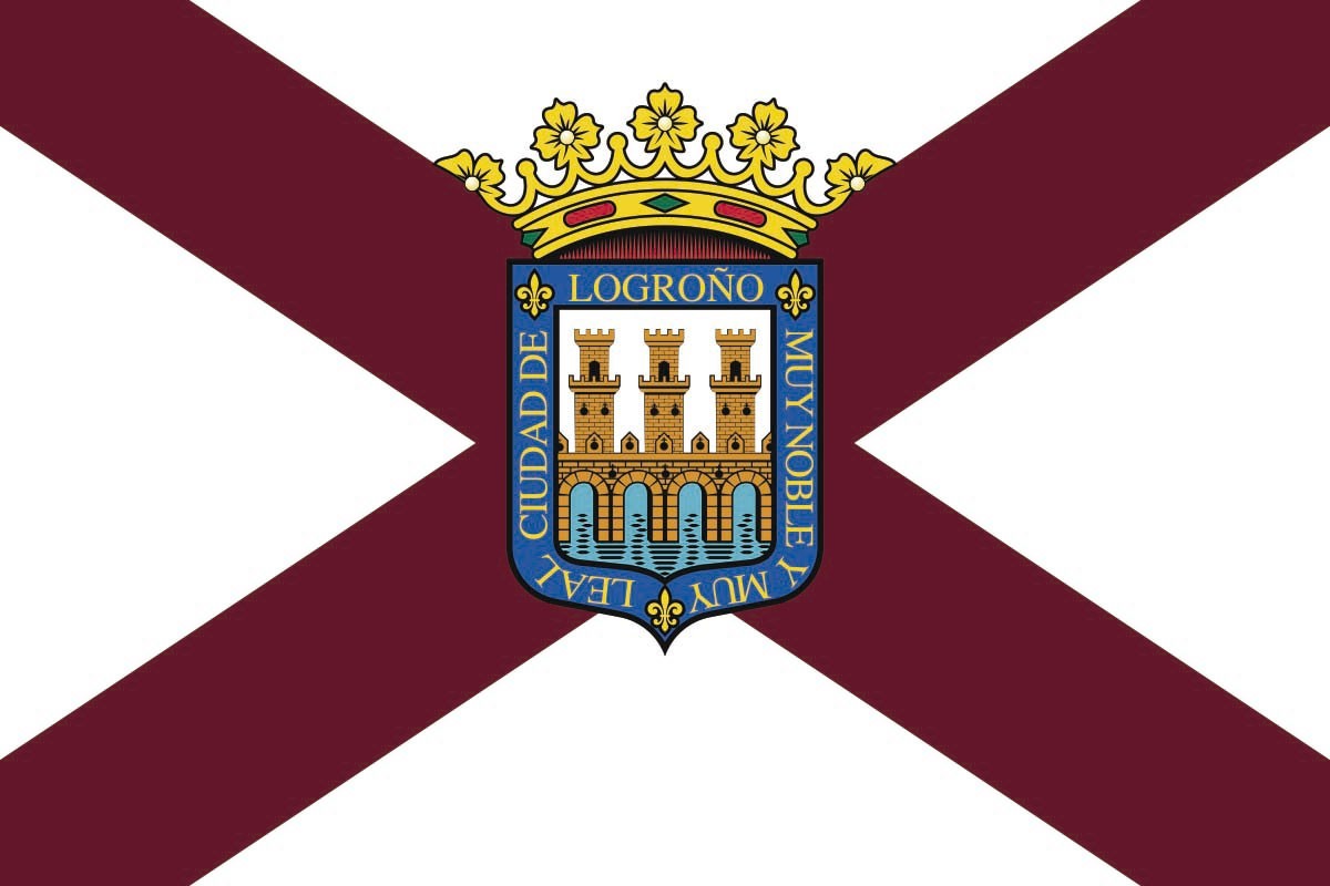 Bandera de mesa de Logroño