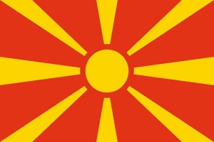 Bandera de mesa de Macedonia