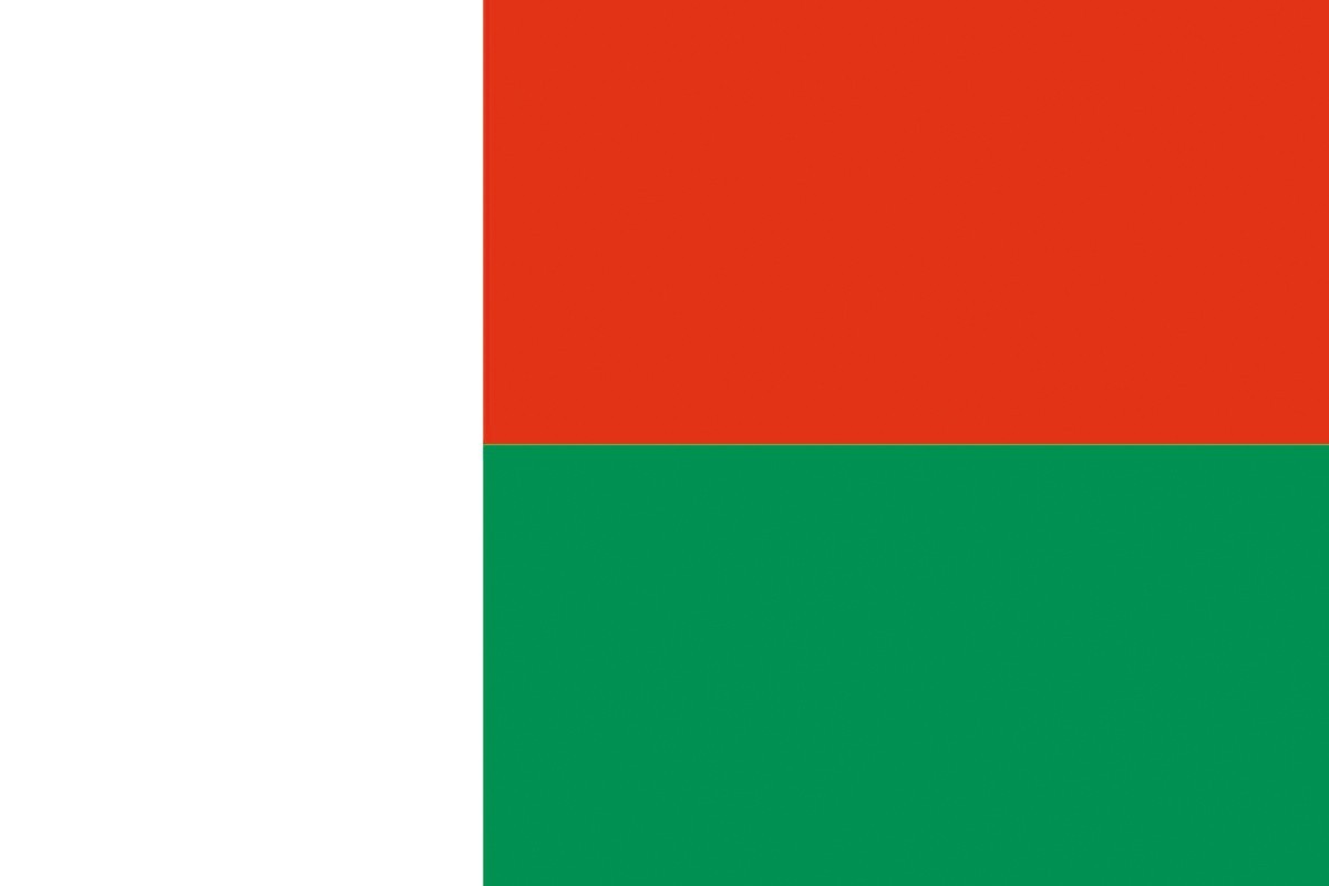 Bandera de mesa de Madagascar sin escudo Bandera de mesa de Madagascar sin escudo