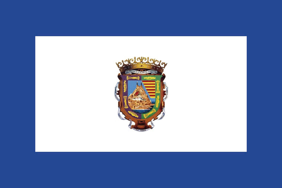 Bandera de mesa de Málaga provinci