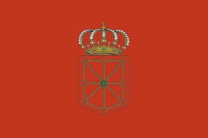 Bandera de mesa de Navarra con escudo