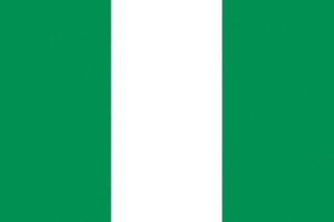 Bandera de mesa de Nigeria sin escudo