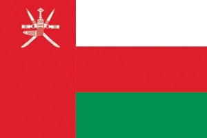 Bandera de mesa de Oman