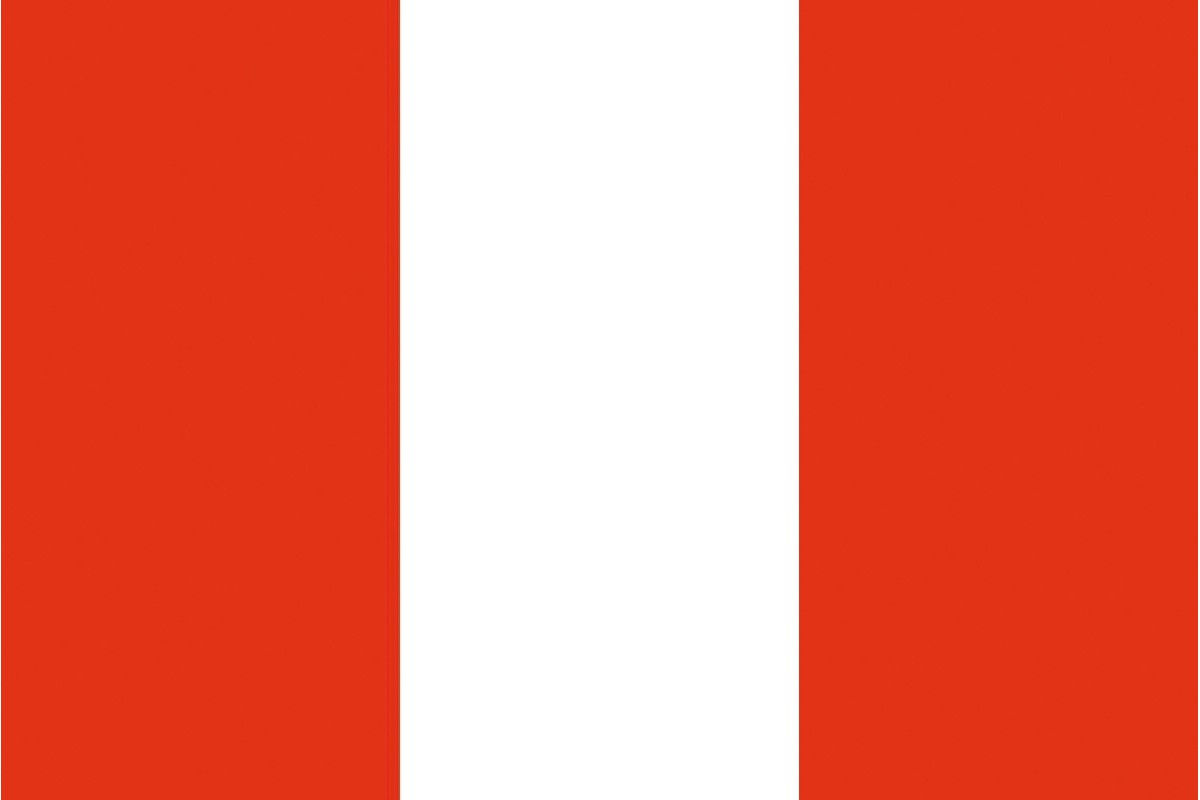 Bandera de mesa de Peru sin escudo