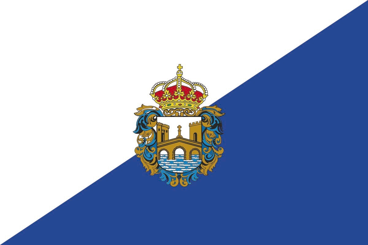 Bandera de mesa de Pontevedra provincia