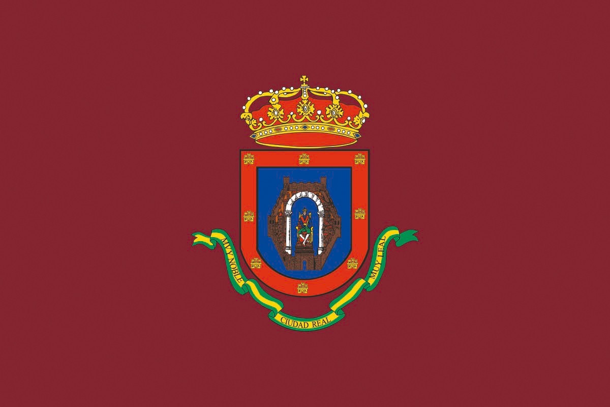 Bandera de Ciudad Real de alta calidad para exterior Bandera de Ciudad Real de alta calidad para exterior