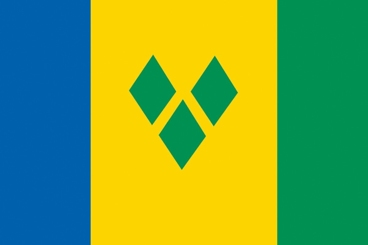 Bandera de mesa de San Vicente y Las Granadinas Bandera de mesa de San Vicente y Las Granadinas