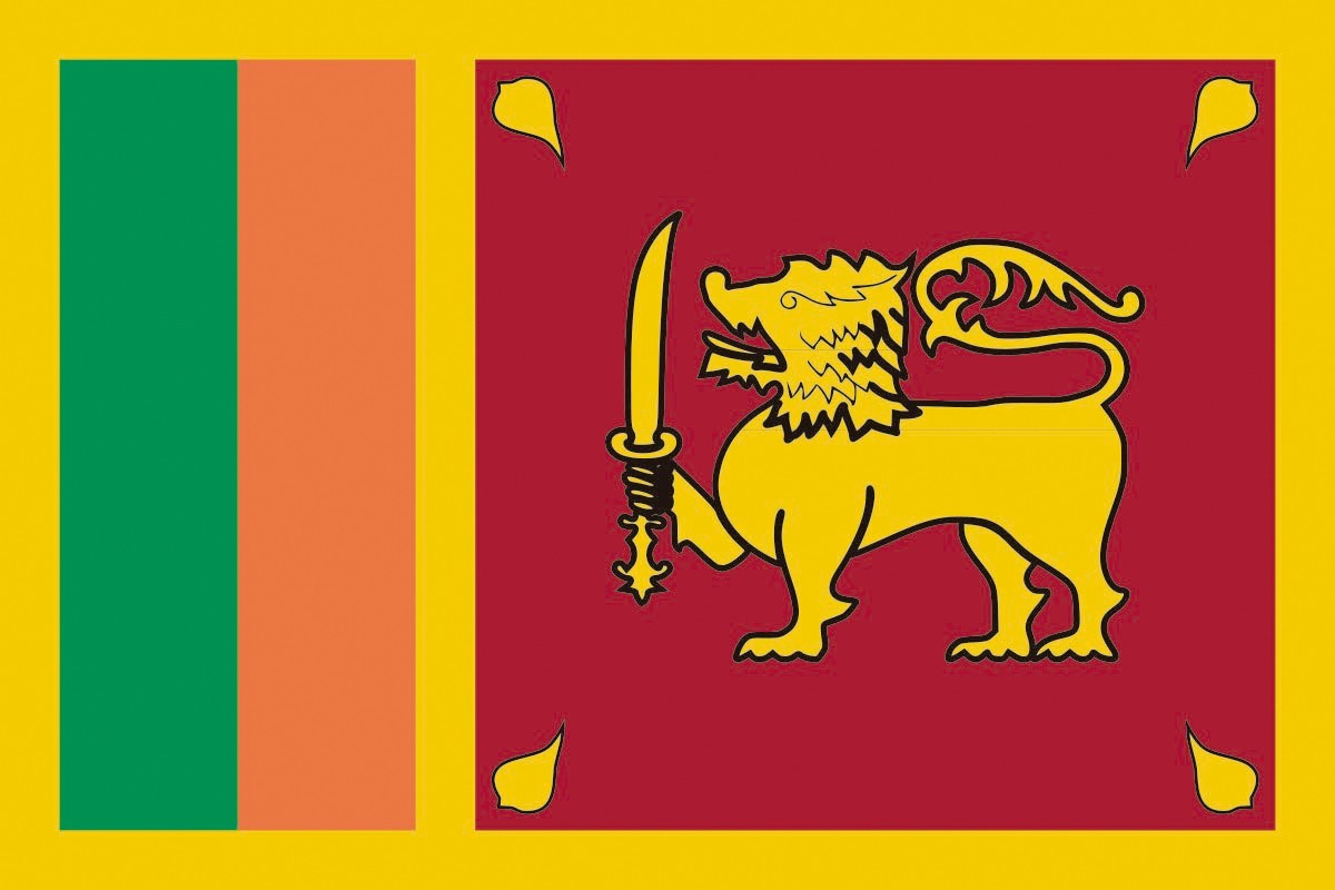 Bandera de mesa de Sri Lanka Bandera de mesa de Sri Lanka