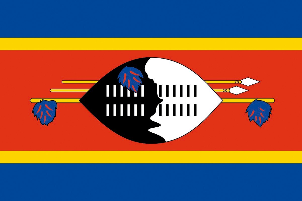 Bandera de mesa de Suazilandia