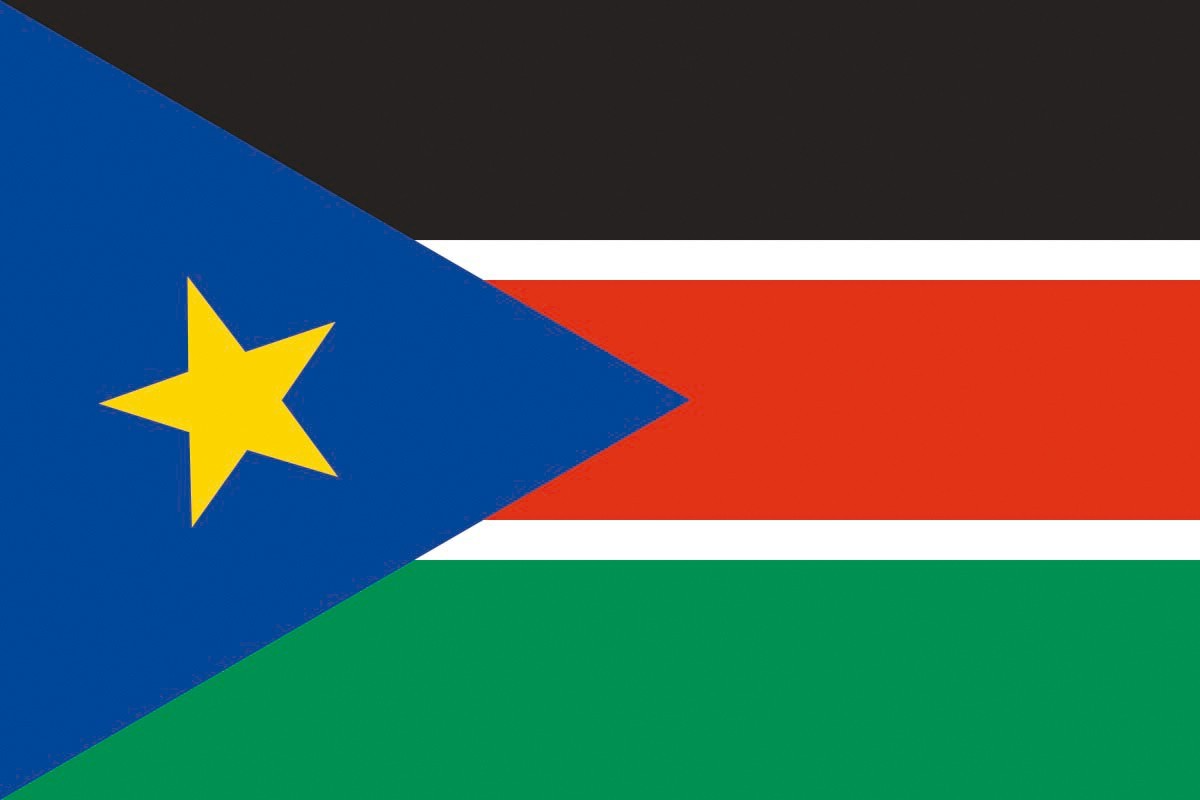Bandera de mesa de Sudan del Sur