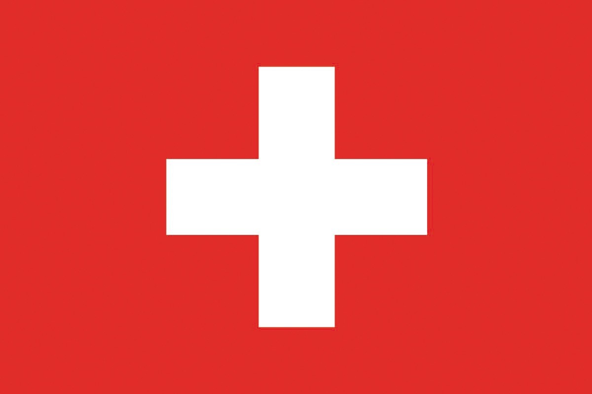 Bandera de mesa de Suiza