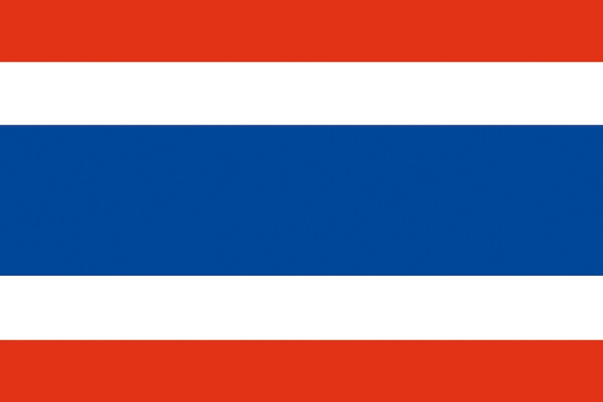 Bandera de mesa de Tailandia sin escudo Bandera de mesa de Tailandia sin escudo