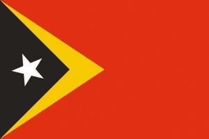 Bandera de mesa de Timor Oriental Bandera de mesa de Timor Oriental