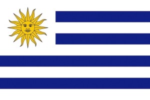 Bandera de mesa de Uruguay