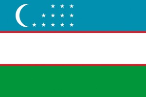 Bandera de mesa de Uzbekistan Bandera de mesa de Uzbekistan