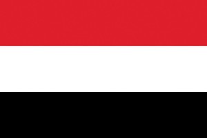 Bandera de mesa de Yemen sin escudo