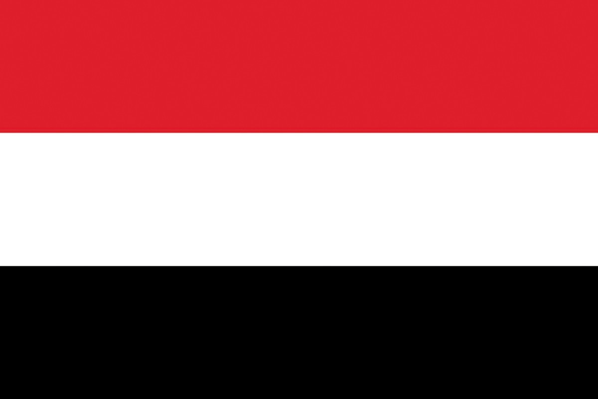 Bandera de mesa de Yemen sin escudo