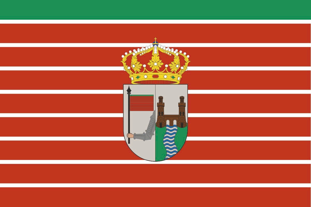 Bandera de mesa de Zamora con escudo