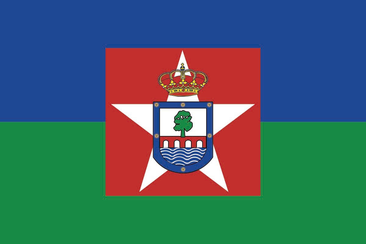 Bandera de mesa de Aldea del Fresno Bandera de mesa de Aldea del Fresno