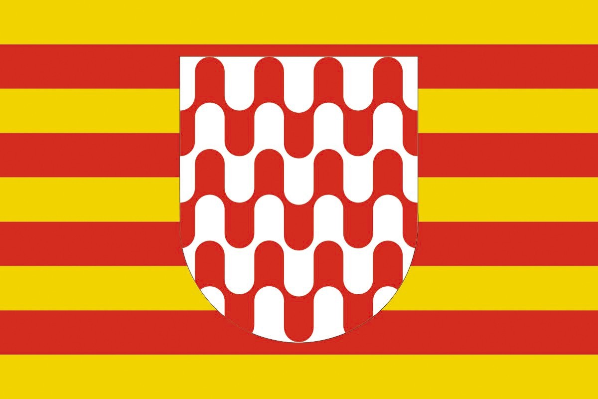 Bandera de Girona de alta calidad para exterior Bandera de Girona de alta calidad para exterior