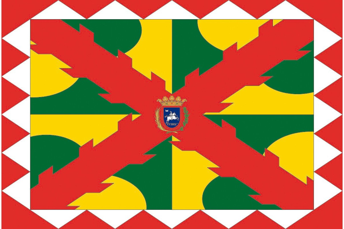 Bandera de Huesca de alta calidad para exterior Bandera de Huesca de alta calidad para exterior