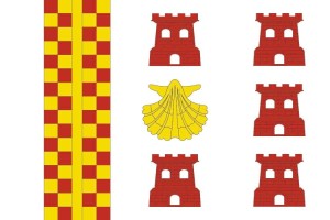 Bandera de mesa de Begonte Bandera de mesa de Begonte