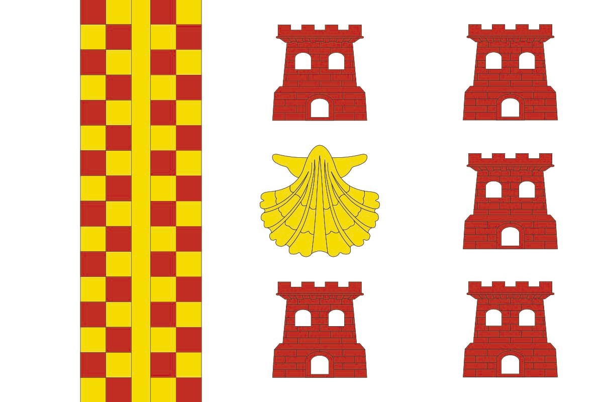 Bandera de mesa de Begonte Bandera de mesa de Begonte