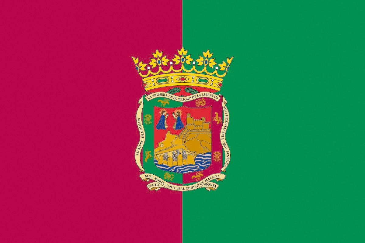 Bandera de Málaga de alta calidad para exterior Bandera de Málaga de alta calidad para exterior