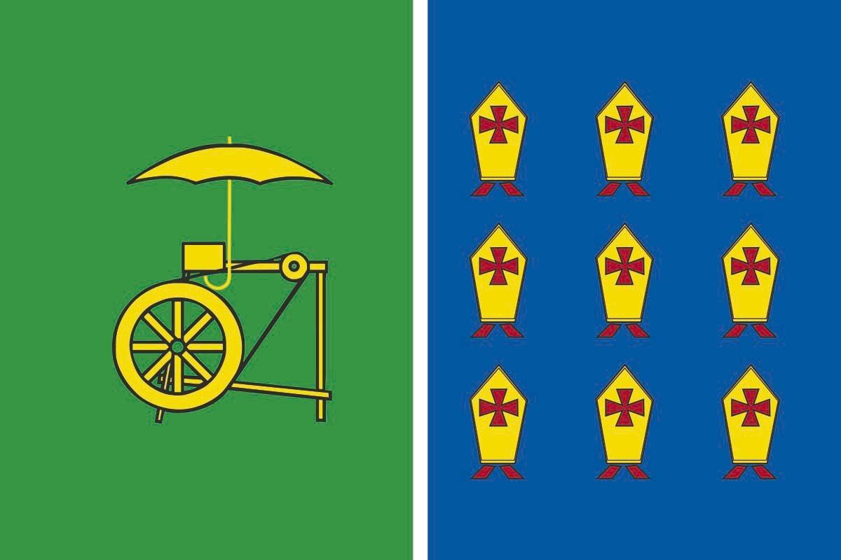 Bandera de mesa de Nogueira de Ramuín Bandera de mesa de Nogueira de Ramuín