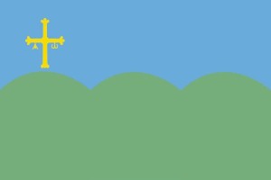 Bandera de mesa de San Martín de Oscos