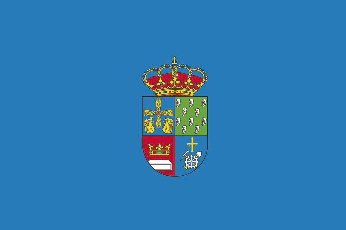 Bandera de mesa de San Martín del Rey Aurelio