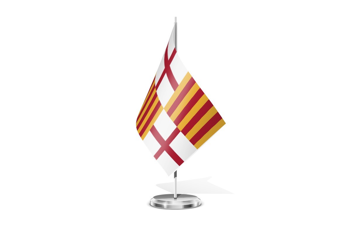 Bandera de mesa de Barcelona