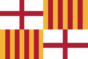 Bandera de mesa de Barcelona