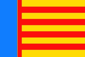 Bandera de Valencia sin escudo de alta calidad para exterior 123