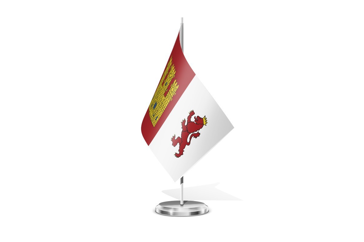 Bandera de mesa de Cáceres