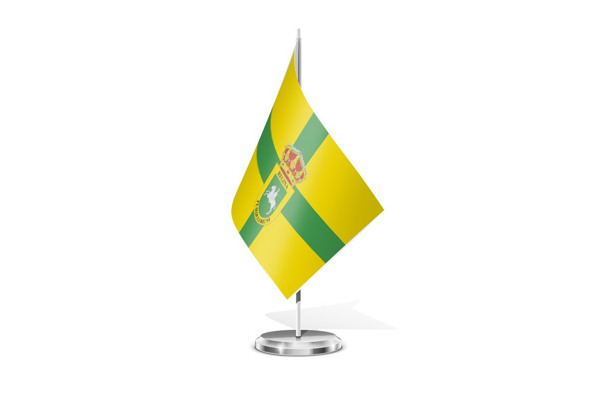 Bandera de mesa de Casas de Reina