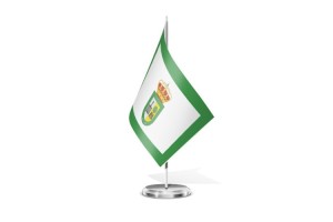 Bandera de mesa de Conquista de la Sierra 123