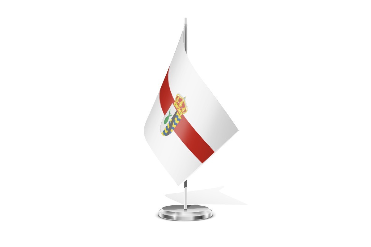 Bandera de mesa de Oliva de Plasencia