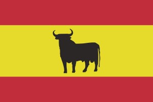 Bandera España con el toro 123