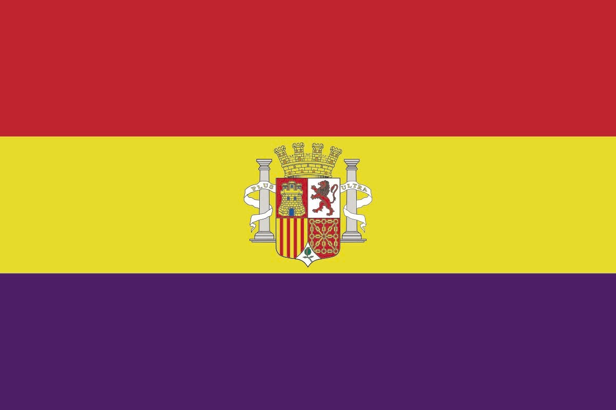 Bandera España Republicana con escudo Bandera España Republicana con escudo