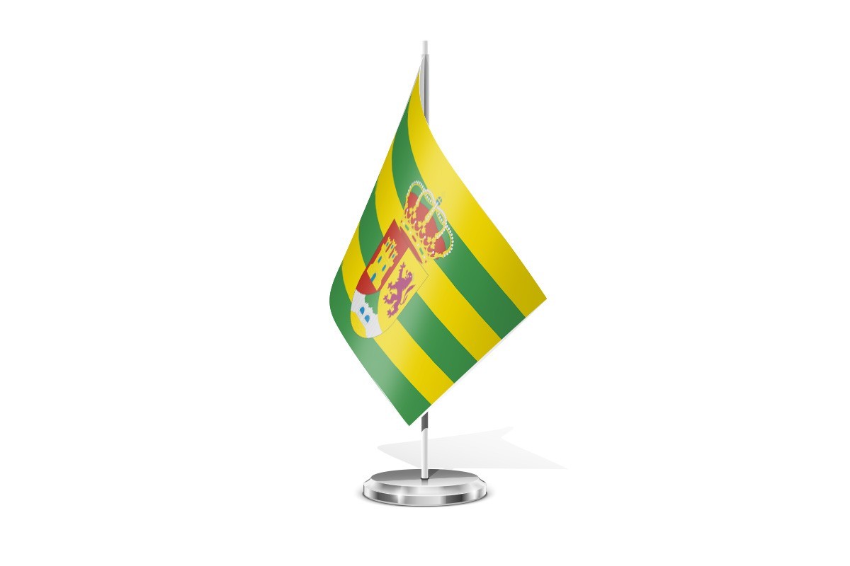Bandera de mesa de Sierra de Fuentes