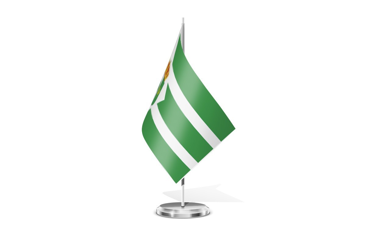 Bandera de mesa de Villa del Campo
