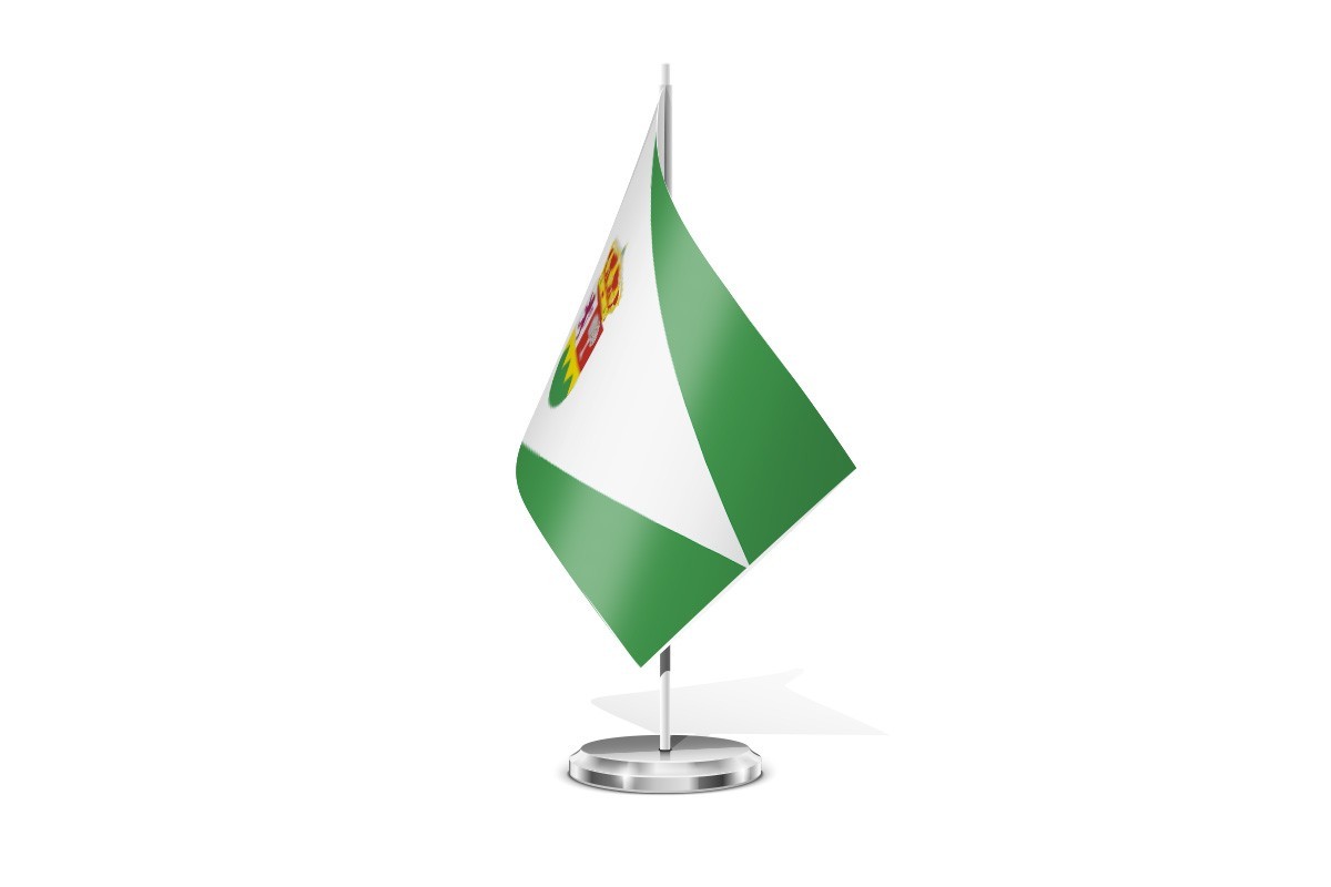 Bandera de mesa de Villanueva de la Sierra