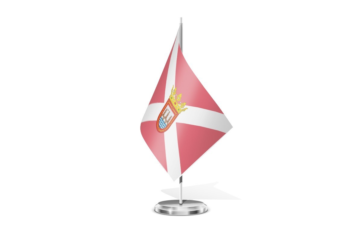 Bandera de mesa de Puente la Reina
