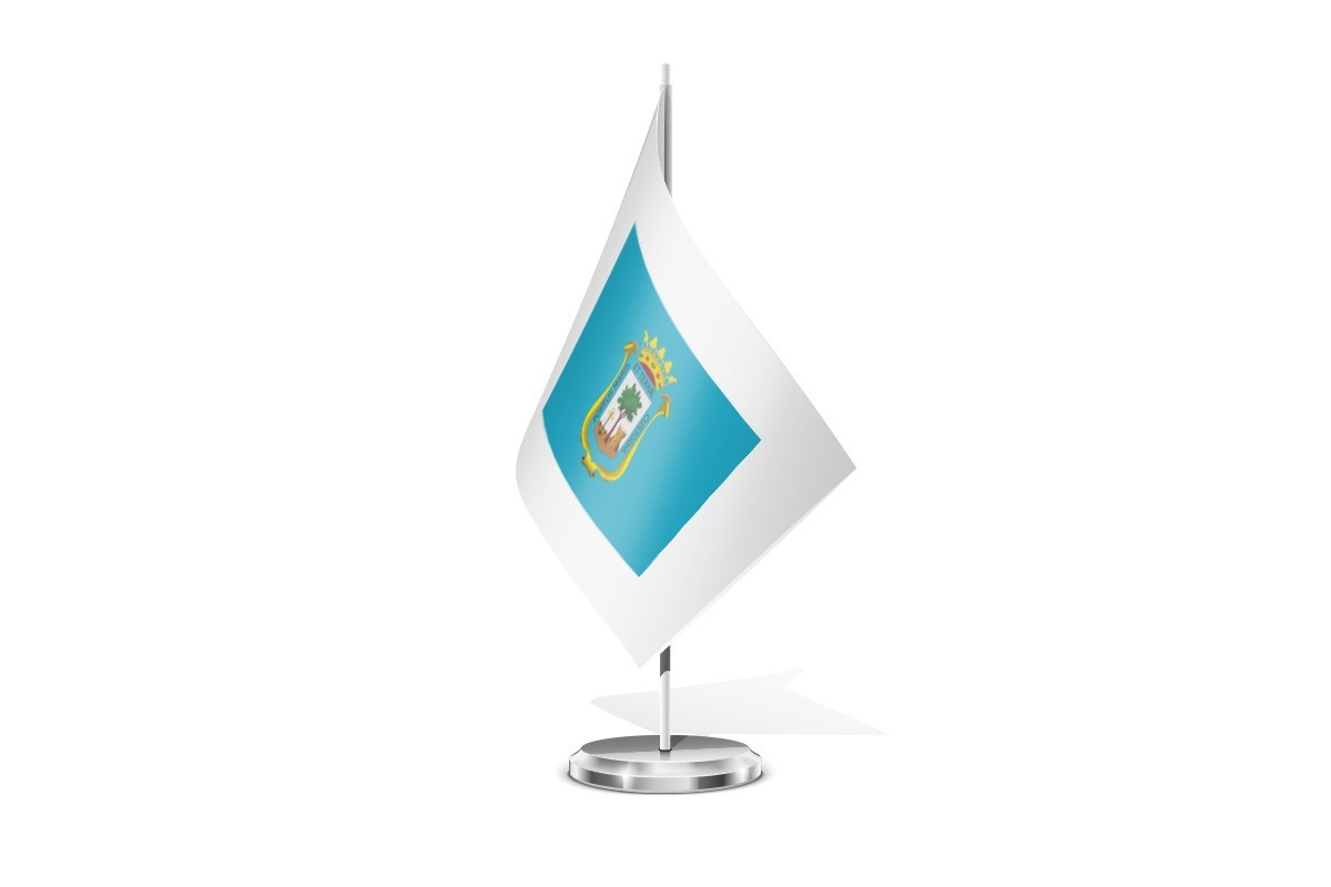 Bandera de mesa de Huelva
