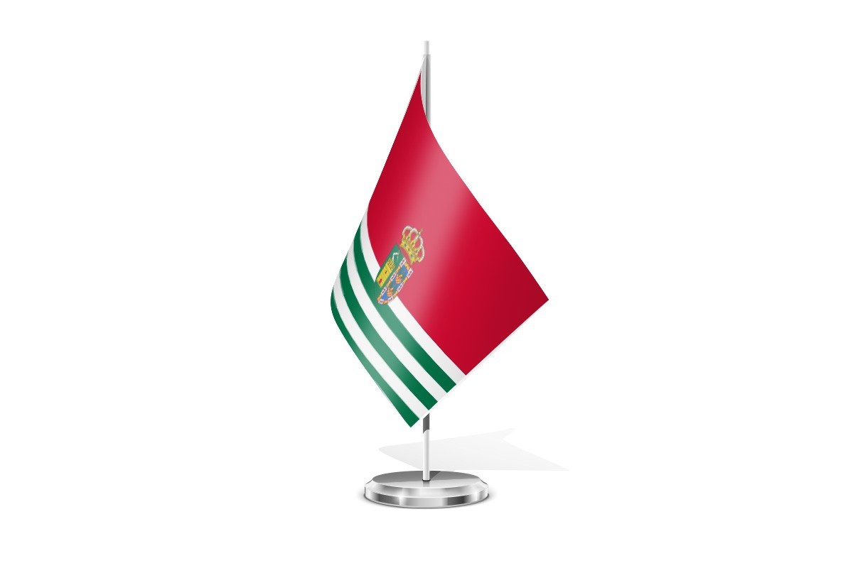 Bandera de mesa de Puebla de Guzmán
