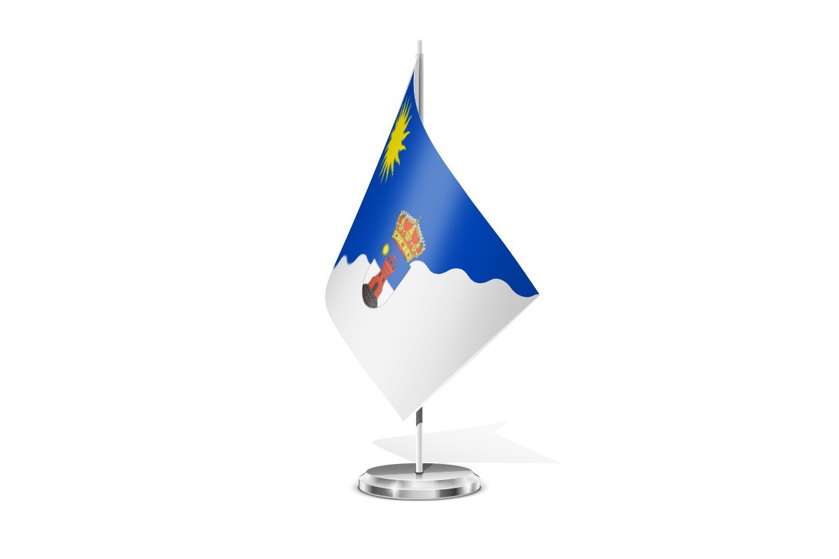 Bandera de mesa de Roquetas de Mar
