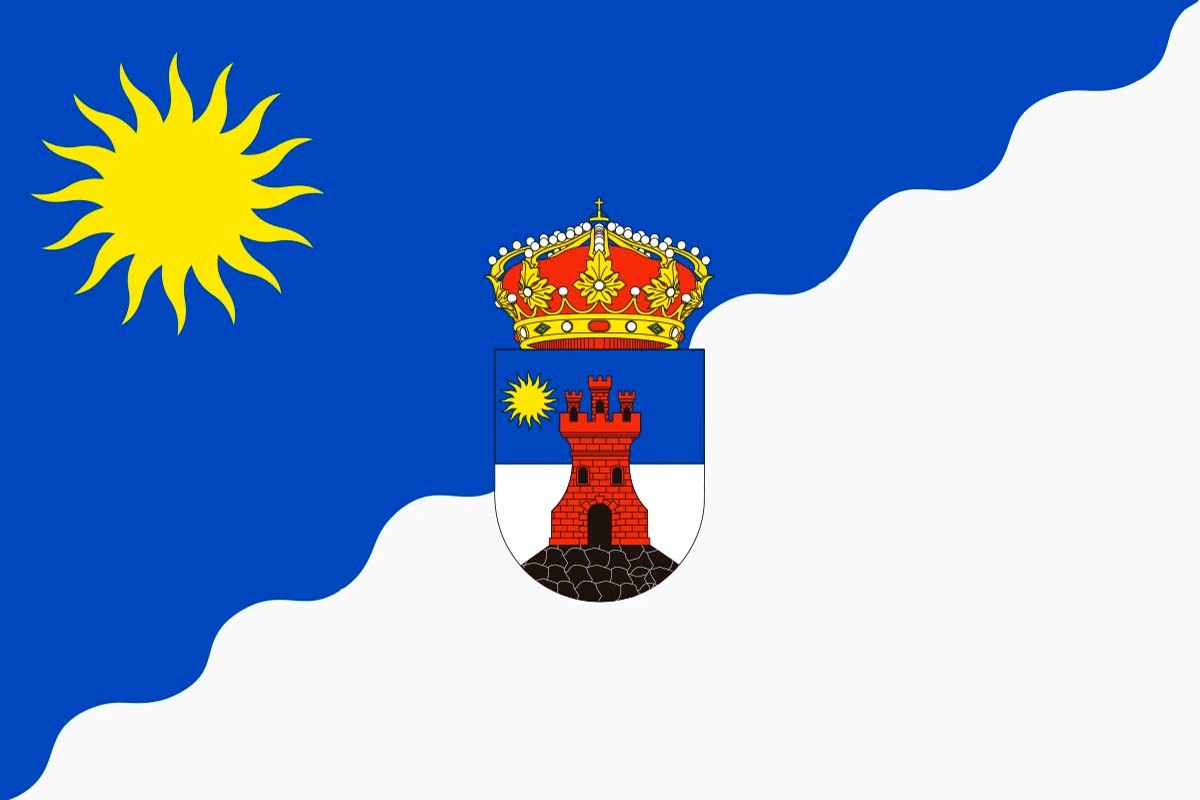 Bandera de mesa de Roquetas de Mar
