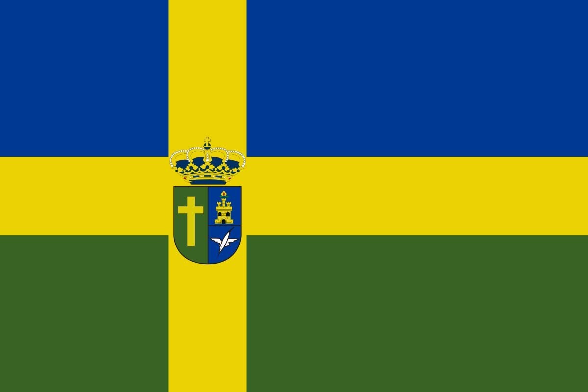 Bandera de mesa de Santa Cruz del Comercio