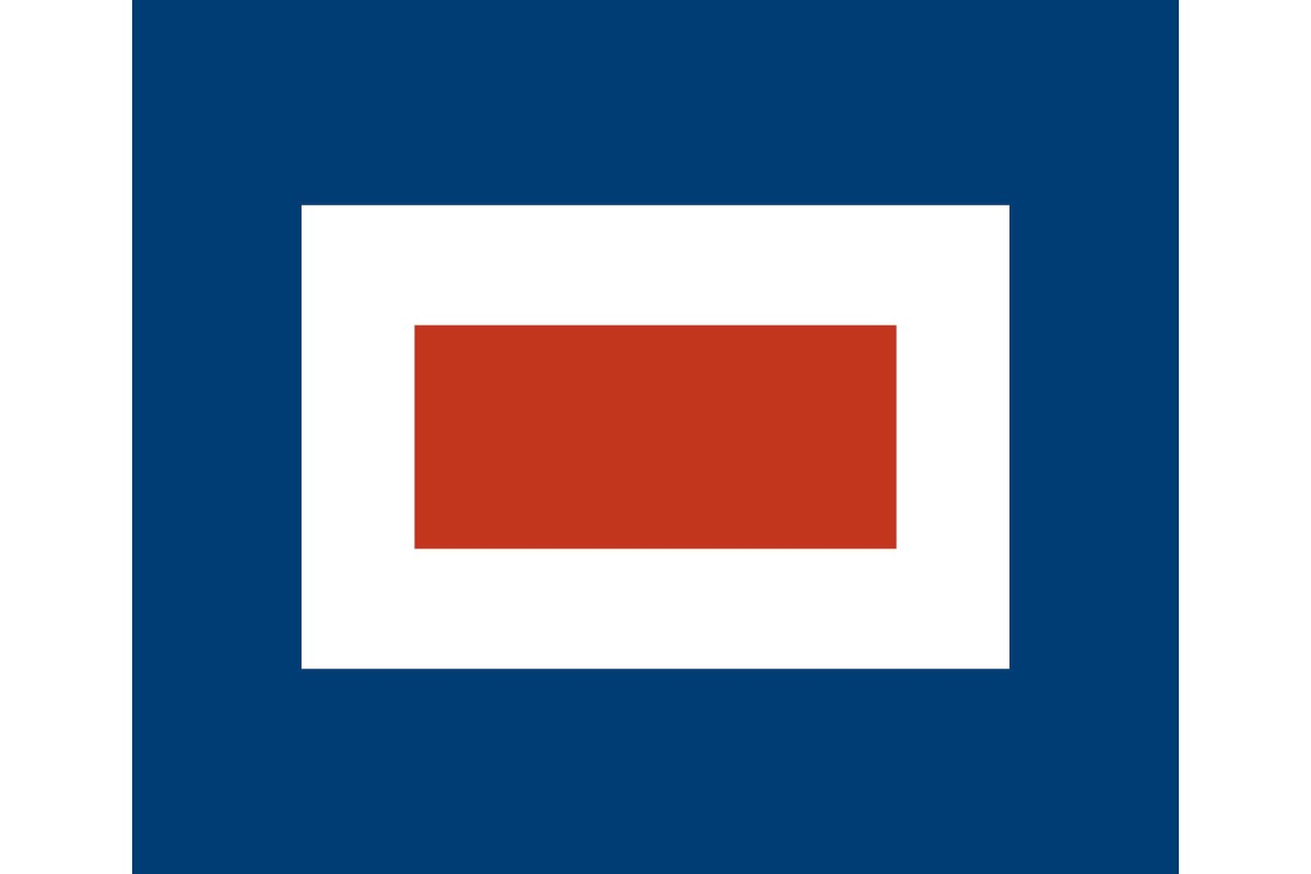 Bandera maritima alfabetica W-WHISKEY de alta calidad Bandera maritima alfabetica W-WHISKEY de alta calidad